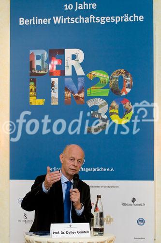 Charité-Vorstandschef Detlev Ganten auf der Jubiläumsveranstaltung der Berliner Wirtschaftsgespräche. (C)Fotodienst/Jan-Paul Kupser