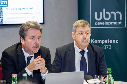 UBM Development AG präsentierte heute in Wien die Bilanz 2015. Im Bild: v.l.n.r. Mag. Karl Bier, CEO UBM Development AG und Heribert Smolé, CFO UBM Development AG.