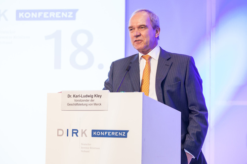 Foto: Keynote Speaker, Dr. Karl-Ludwig Kley, Vorsitzender der Geschäftsleitung, Merck