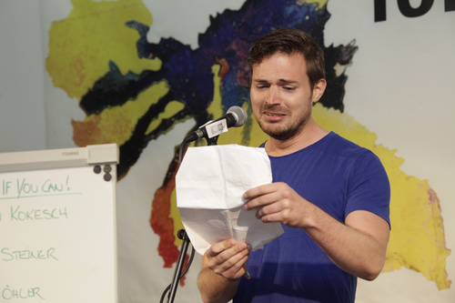 Ein Poetry Slam zum Thema Freiheit markierte den Abschluss der Europäischen Toleranzgespräche 2017 im Kärntner Bergdorf Fresach. Im Bild: Daniel Wagner