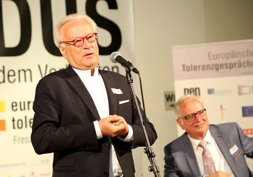 Die Europäischen Toleranzgespräche 2020 wurden am Donnerstag vormittag im Kärntner Bergdorf Fresach eröffnet. Im Bild Kuratoriumspräsident Hannes Swoboda.