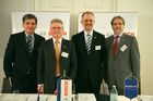 Bosch - Jahrespressekonferenz, Foto: vlnr: Hans Bangert, Bosch Rexroth GmbH, Ernest Fiedler, Robert Bosch AG, Karl Strobel, Robert Bosch AG, Robert Kordik, Robert Bosch AG
