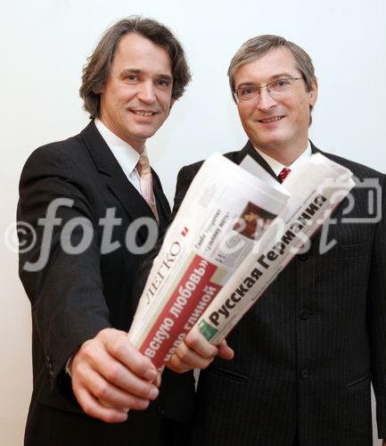 (C) fotodienst/Anna Rauchenberger - Wien, 24.11.2008 - FOTO v.l.: Dr. Wilfried Seywald (GF pressetext Nachrichtenagentur), Mag. Hubert Thurnhofer