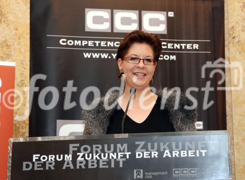 (C) fotodienst/Anna Rauchenberger - Wien, 13.11.2008 - 3. Forum Zukunft Der Arbeit: Trotz wirtschaftlich herausfordernder Zeiten bleibt der Fachkräftemangel in Österreich akut. Beim 3. Forum Zukunft der Arbeit diskutieren ExpertInnen, warum Zuwanderung ein Gewinn ist und wie sie zukünftig gesteuert werden sollte. FOTO: Christine Marek (Staatssekretärin im Bundesministerium für Wirtschaft und Arbeit)