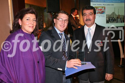 (C) fotodienst/Anna Rauchenberger - Wien, 10.11.2008 - Temmel, Seywald und Partner: Verleihung der Journalistenpreise 2008 für die besten Türkei-Reportagen des Jahres. Beata Havranova, Ivan Janko, Botschaftsrat Dr. Tahsin Yilmaz