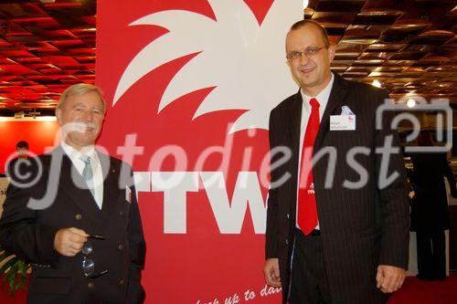 TTW-Präsident Kurt Wiprächtiger Geschäftsführer Ralph Nikolaiski an der 33. Schweizer Reisefachmesse an der Schweizer Reisefachmesse in Montreux. Travel Trade Workshop,president and CEO Ralph Nikolaiski at the 33. Travel Trade Shop TTW