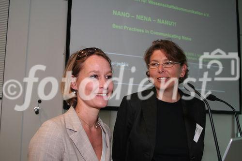 2. Nanoforum 2008, im Wiener Tech Gate, 13.10.2008, Donaucitystr.1, 1220 Wien, Ilka Bickmann (Science2Public), Renate Böning (Zentrum für Weiterbildung)