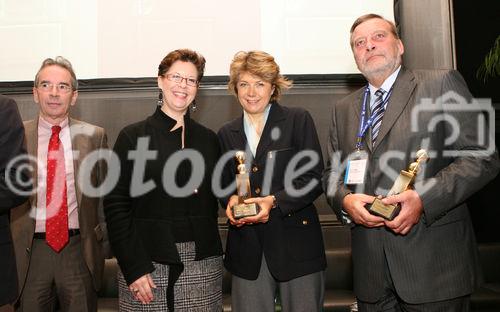 (C) fotodienst/Anna Rauchenberger - Wien, 07.10.2008 - Die I.M.Austria vergibt im Rahmen der access 2008 den IMA-Award 2007, der jedes Jahr eine Persönlichkeit aus Wirtschaft oder Politik für besondere Leistungen in der Österreichischen Messe-, Event- und Kongresswirtschaft auszeichnet. FOTO v.l.:  Christian Mutschlechner (GF Vienna Convention Büro), Christine Marek (Staatsekretärin im Bundesministerium für Wirtschaft und Arbeit), Dr. Gabriele Zuna-Kratky (Direktorin des Technischen Museums Wien), Dir. Georg Lamp (Congress und Messe Innsbruck GmbH)