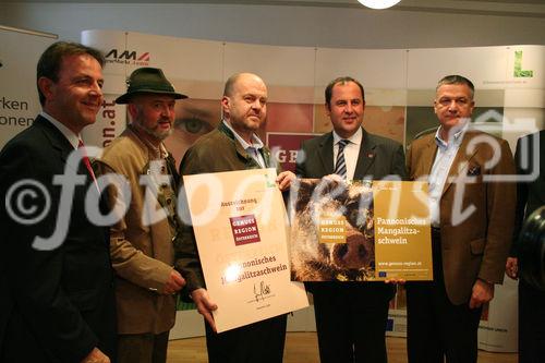 Genußregion Burgenland, Podersdorf 19.9.2008, Landwitrtschaftsminister Josef Pröll, Landesrat Niki Berlakovich, Stephan Mikinovic AMA, 