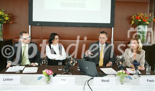 (C) fotodienst/Anna Rauchenberger - Wien, 16.9.2008 - Public Health: Verhütung und mehr - die neue 24/4-Tage Pille. FOTO v.l.:  Mag. Michael Leitner, MAS (Public Health), Astrid Eßl (GfK Austria Wien, Head of Business Unit Health Care), Univ.-Prof. Dr. med. René Wenzl (Oberarzt an der Universitätsklinik für Frauenheilkunde Wien), Dr. med. Inge Frech (Gynäkologin und Psychotherapeutin, Purkersdorf und Wien). 