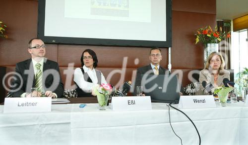 (C) fotodienst/Anna Rauchenberger - Wien, 16.9.2008 - Public Health: Verhütung und mehr - die neue 24/4-Tage Pille. FOTO v.l.:  Mag. Michael Leitner, MAS (Public Health), Astrid Eßl (GfK Austria Wien, Head of Business Unit Health Care), Univ.-Prof. Dr. med. René Wenzl (Oberarzt an der Universitätsklinik für Frauenheilkunde Wien), Dr. med. Inge Frech (Gynäkologin und Psychotherapeutin, Purkersdorf und Wien). 