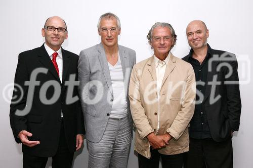 (C) fotodienst/Anna Rauchenberger - Wien, 22.08.2008 - VAP - Der Verein für Anti-Piraterie der Film- und Videobranche - fordert nachhaltigen Schutz der  österreichischen Kreativen und Unternehmen. FOTO v.l.: Dr. Andreas Manak (Urheberrechtsexperte, Rechtsanwalt des VAP), Josef Aichholzer (Filmproduzent 'Die Fälscher'), Ferdinand Morawetz (Walt Disney Studios Motion Pictures, Austria, Präsident des VAP), Dr. Werner Müller (Geschäftsführer des Fachverbands der Film- und Musikindustrie, Generalsekretär des VAP)