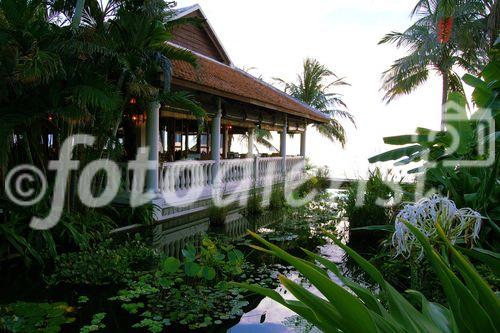 The Beach Pavillion, Breakfast- and Gourmet Resturant the Ana MAndara Luxury Hotel in Nha Trang, Der Strandpavillion mit dem Gourmetlokal und Frühstücksbuffet im Luxushotel Ana MAndara in Nha Trang