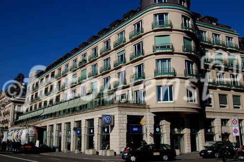 Steigenberger Hotel am Zürcher Utoquai. Switzerland, Zürich-City, Steigenberger Hotel at the border of lake Zürich