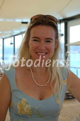 Die Österreichische General-Konsulin Dr. Petra Schneebauer an der Schlussbilanz-Pressekonferenz der Euro 2008 in Zürich