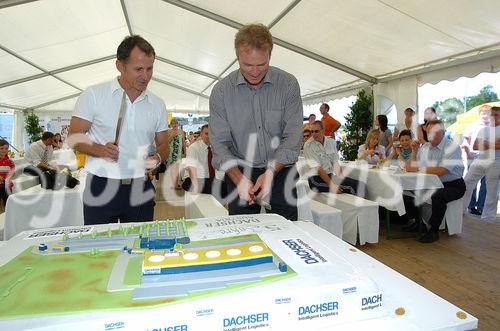 Günther Klimitsch, Geschäftsführer Dachser Austria,  	
Michael Schilling - Geschäftsführer European Network Management and Logistics / Dachser - Mitarbeiterfest Firma Dachser Hörsching bei Linz