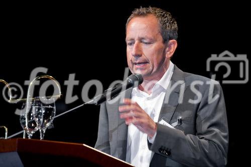 Moderator des Abends zur Jubiläumsveranstaltung des Deutschen Franchise-Verbands: Ferdinand Linzenich (Geschäftsführer Cogito Media GbR). (C)Fotodienst/Jan-Paul Kupser