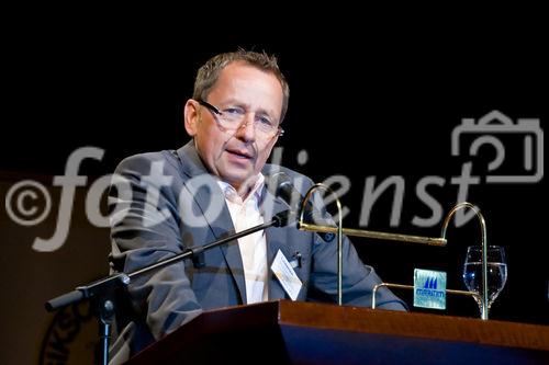Moderator des Abends zur Jubiläumsveranstaltung des Deutschen Franchise-Verbands: Ferdinand Linzenich (Geschäftsführer Cogito Media GbR). (C)Fotodienst/Jan-Paul Kupser