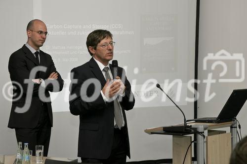 Rechtsanwalt Dr. Mathias Hellriegel (Rechtsanwälte Eggers und Malmendier, Berlin) und Prof. Dr. Georg Erdmann (Vorstandsvorsitzender der GEE e.V.). (C)Fotodienst/Marcus Krueger