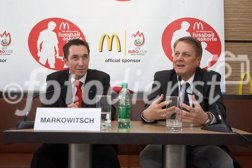 McDonalds Escorte Bundesländer Tour zur Euro 2008 mit Martin Hiden in McDonalds Filale Klagenfurt
re: Stadtrat Steinkellner
Foto: Johannes Puch / Fotodienst
