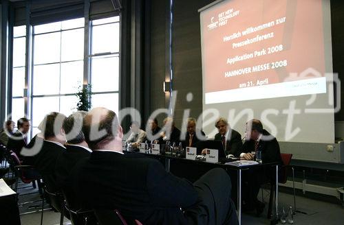 Auditorium der Pressekonferenz der Messe Hannover AG im Rahmen des 