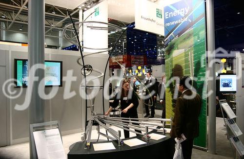 Fraunhofer Gesellschaft auf der Hannover Messe 2008: Gemeinschaftsstadt Energie, Halle 13. (C)Fotodienst/Markus Mirschel