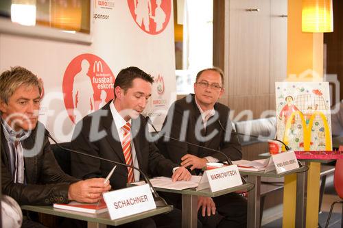 Die McDonald's Fussball Eskorte ist mittlerweile fester Bestandteil großer nationaler und internationaler Fußball-Events. Das gilt zum einen für die Österreichische Bundesliga und zum anderen für die UEFA EURO 2008™ in Österreich und der Schweiz. Denn bei der kommenden Fußball-Europameisterschaft werden erneut Kinder von 6 - 10 Jahren mit den Superstars ins Stadion einlaufen.