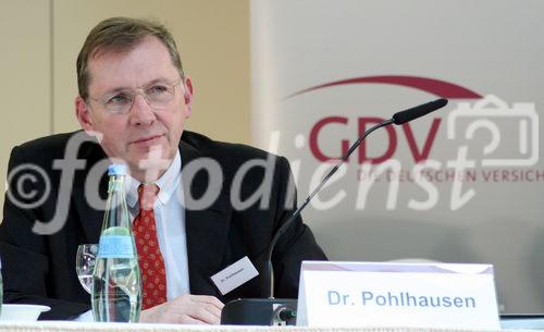 Dr. Robert Pohlhausen (Vorsitzender des GDV-Hauptausschusses Schaden- und Unverallversicherung). (C)Fotodienst/Markus Mirschel