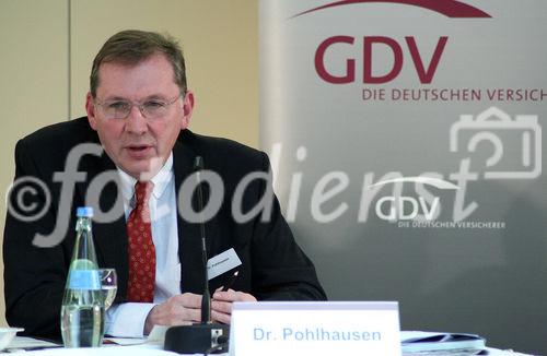 Dr. Robert Pohlhausen (Vorsitzender des GDV-Hauptausschusses Schaden- und Unverallversicherung). (C)Fotodienst/Markus Mirschel