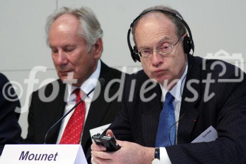 Prof. Dr. Dr. h.c. mult. August-Wilhelm Scheer (BITKOM-Präsident); Jean Monet (Präsident Syntec Informatique). (C)Fotodienst/Markus Mirschel