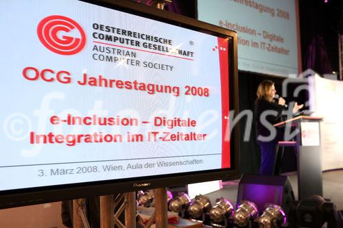 (C) fotodienst/Anna Rauchenberger - Wien 03.03.2008  - OCG - Oesterreichische Computer Gesellschaft: Jahrestagung 2008. Der Abend stand unter dem Motto 'e-Inclusion - Digitale Integration im IT-Zeitalter'. FOTO: BM Dr. Andrea Kdolsky (BM für Gesundheit, Familie und Jugend).