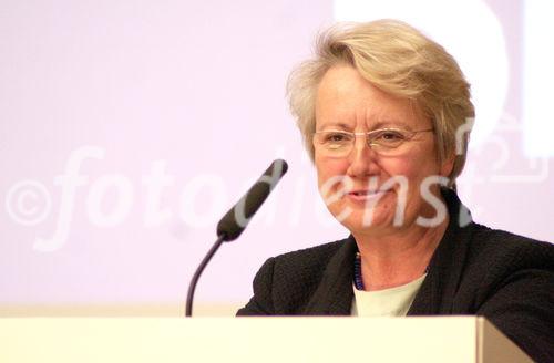 Dr. Annette Schavan (Bundesministerin für Bildung und Forschung). 
(C)Fotodienst/Markus Mirschel