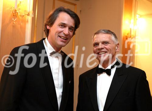 (C) fotodienst/Anna Rauchenberger - Wien 04.02.2008  - Auf dem IT & Telekom-Ball im Kursalon konnten zahlreiche Ehrengäste begrüßt werden. Medienpartner war pressetext, hier Dr. Wilfried Seywald mit dem Vertriebschef des Bundesrechenzentrums, Mag. Heinz Janecska.