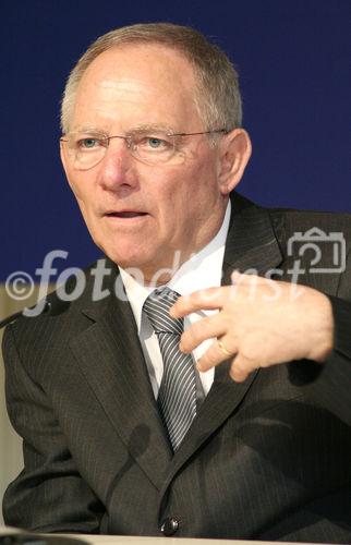 Konzepte der grenzüberschreitenden polizeilichen Zusammenarbeit. FOTO: Wolfgang Schäuble, Innenminister. (C) Fotodienst/Markus Mirschel