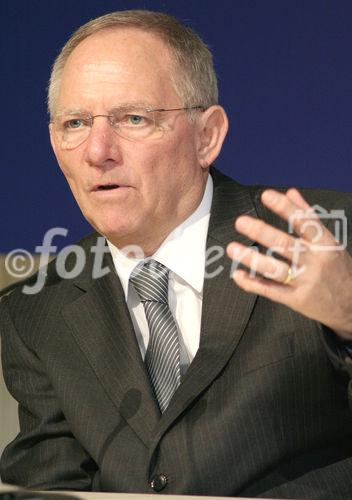 Konzepte der grenzüberschreitenden polizeilichen Zusammenarbeit. FOTO: Wolfgang Schäuble, Innenminister. (C) Fotodienst/Markus Mirschel