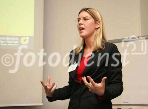 (C) Fotodienst/Anna Rauchenberger - 21.01.2008 - Wien - Das Österreichische Controller-Institut (ÖCI) informiert über Aus- und Weiterbildungsmöglichkeiten beim ÖCI, Beratung des Contrast Management Consultigs und F&E der Wirtschaftsuniversität Wien. FOTO: Mag. Julia Mauritz (Programmmanagerin, ÖCI)