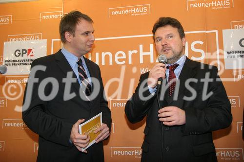 (C) Fotodienst/Anna Rauchenberger - 19.12.2007 - Wien - Der Verein neunerHAUS eröffnet das dritte Wohnhaus für obdachlose Menschen in Wien - Favoriten als Gemeinschaftsprojekt mit der Wohnbauvereinigung für Privatangestellte (WBV-GPA). FOTO: Moderator, Wohnbaustadtrat Dr. Michael Ludwig