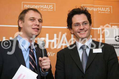 (C) Fotodienst/Anna Rauchenberger - 19.12.2007 - Wien - Der Verein neunerHAUS eröffnet das dritte Wohnhaus für obdachlose Menschen in Wien - Favoriten als Gemeinschaftsprojekt mit der Wohnbauvereinigung für Privatangestellte (WBV-GPA). FOTO: Moderator, Mag. Markus Reiter (GF des Vereins neunerHAUS)