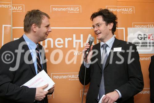 (C) Fotodienst/Anna Rauchenberger - 19.12.2007 - Wien - Der Verein neunerHAUS eröffnet das dritte Wohnhaus für obdachlose Menschen in Wien - Favoriten als Gemeinschaftsprojekt mit der Wohnbauvereinigung für Privatangestellte (WBV-GPA). FOTO: Moderator, Mag. Markus Reiter (GF des Vereins neunerHAUS)