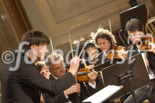 Konzert im Festsaal der Industriellenvereinigung. Foto: mit Dirigent Pierre Hoppé und das Ensemble der Philharmonia Wien. (C)fotodienst/Nadine Bargad                              