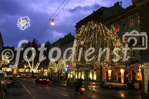 (C) Fotodienst/Anna Rauchenberger - 05.12.2007 - Wien - Der Margaretenplatz wurde von Blachere Illumination ganz in dekoratives Licht getaucht und lässt den frequentierten Platz weihnachtlich erstrahlen. 