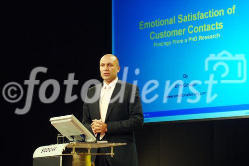 Das Top-Event der Customer Care Welt feiert Jubiläum. 
Foto: DR. HÜSEYIN GÜNGÖR? University of Amsterdam & Emotionalloyalty Consultancy, Netherlands 
?Emotional Satisfaction of Customer Contacts: Findings from a PhD Research? 
©fotodienst/Nadine Bargad