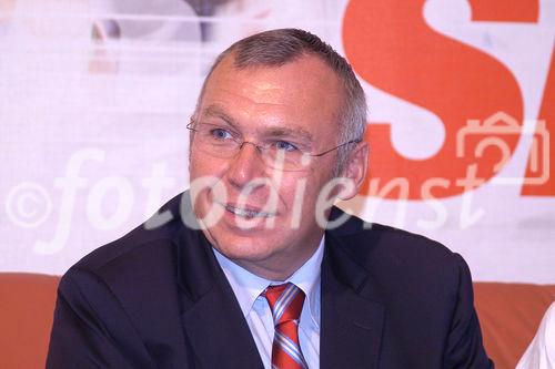 Pressekonferenz des Bundeskanzleramts zum Tag des Sports 2007. Foto: Alfred Gusenbauer (Bundeskanzler der Republik Österreich) (C)Fotodienst/Patrick Krajnc)                                   