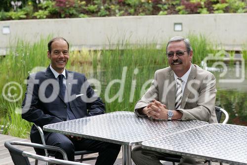 Geschäftsleitung von Ertrag und Sicherheit Investmentfondsberatung Ges.m.b.H. Manfred Zettl und Leo Krauthaufer.(C)Fotodienst/Christian Promitzer