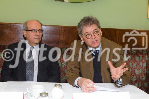 (c) fotodienst / Johannes Brunnbauer | Vorab-Pressegespräch zur 9. Jahrestagung der ÖGN in Wien im Cafe Landtmann am 15.3.2011
Im Bild vlnr.: Dr. Eduard Auff und Dr. Karl Vass