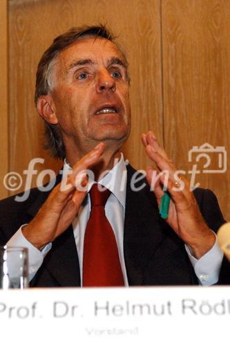 Pressekonferenz vom Verband der Vereine Creditreform e.V. in Düsseldorf zum Schwerpunkt Insolvenzen, Neugründungen und Löschungen des 1. Halbjahres 2006. Professor Dr. Helmut Rödel