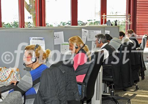 Tricall AG
Blick ins Callcenter 
Aufnahme vom 9. Dez. 2010.
Bild: Niklaus Waechter für Fotodienst