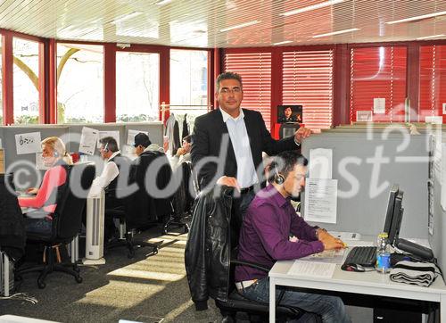 Tricall AGBlick ins Callcenter mit CEO Patrick DonauerAufnahme vom 9. Dez. 2010.Bild: Niklaus Waechter für Fotodienst