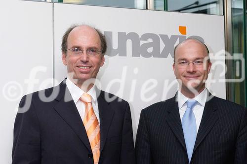 Unaxis Medienkonferenz zum Geschaeftsjahr 2005. Bild: Siegfried Lamprecht, Executive Vice President Corporate Human Resources und Konzernleitungsmitglied; Thomas P. Limberger, CEO und Vizepraesident des Verwaltungsrats, Verwaltungsratsmitglied, Unaxis Management AG