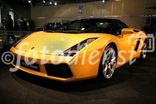 Reed Exhibitions Messe Wien - Vienna Autoshow 2006. Bild: Lamborghini Gallardo Spyder. Foto: Anna Rauchenberger, am 11.01.2006